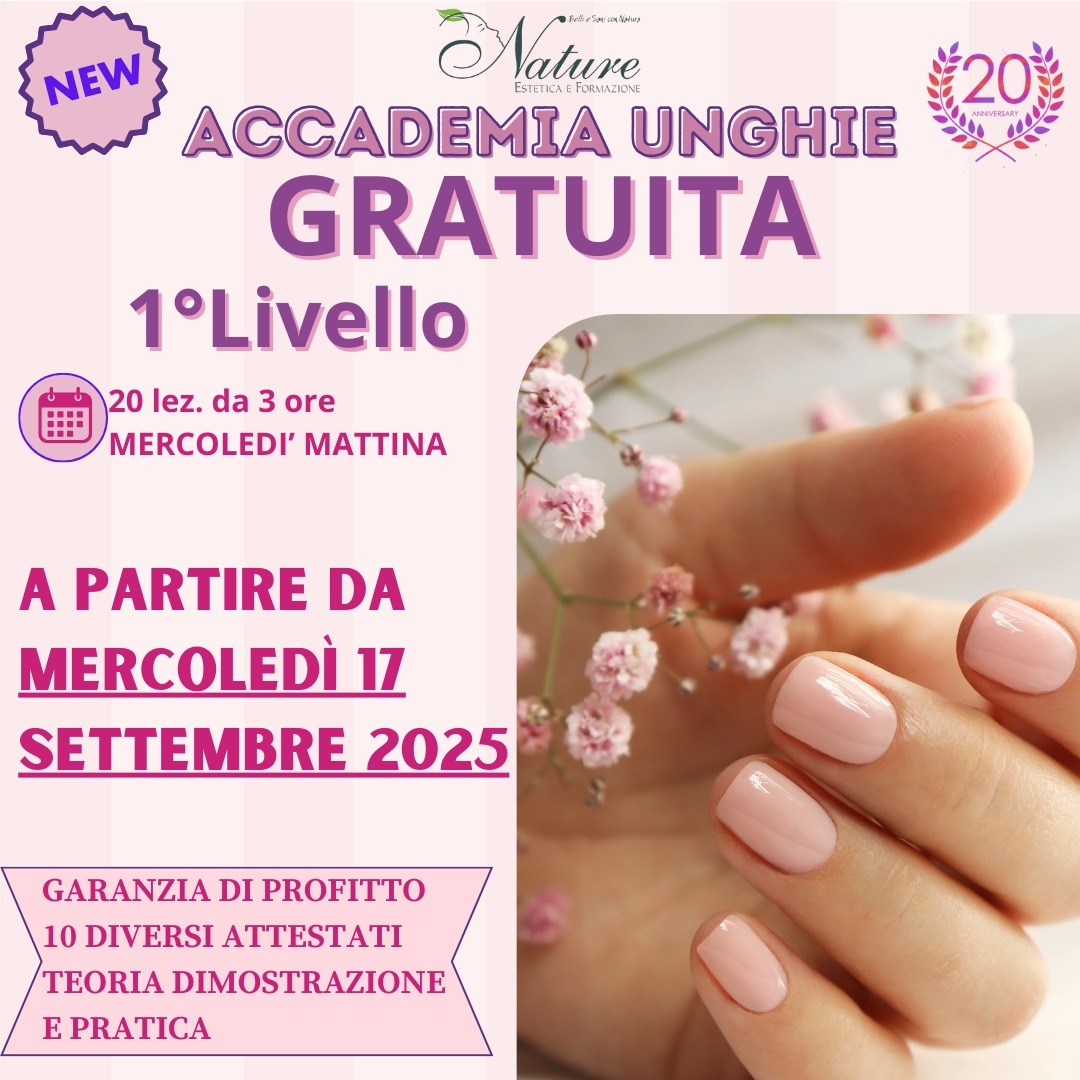 ACCADEMIA UNGHIE GRATUITA 1° Livello